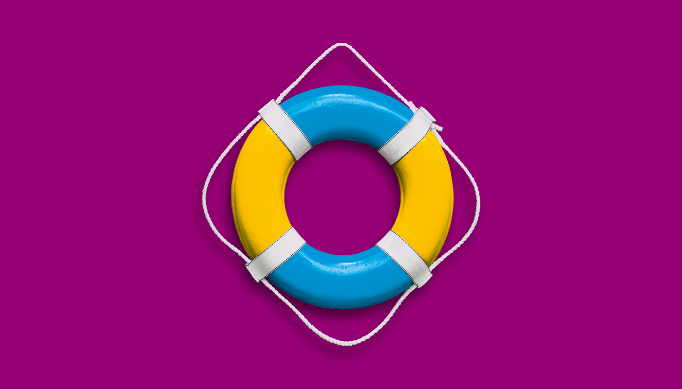 Life ring for beginner swimmer